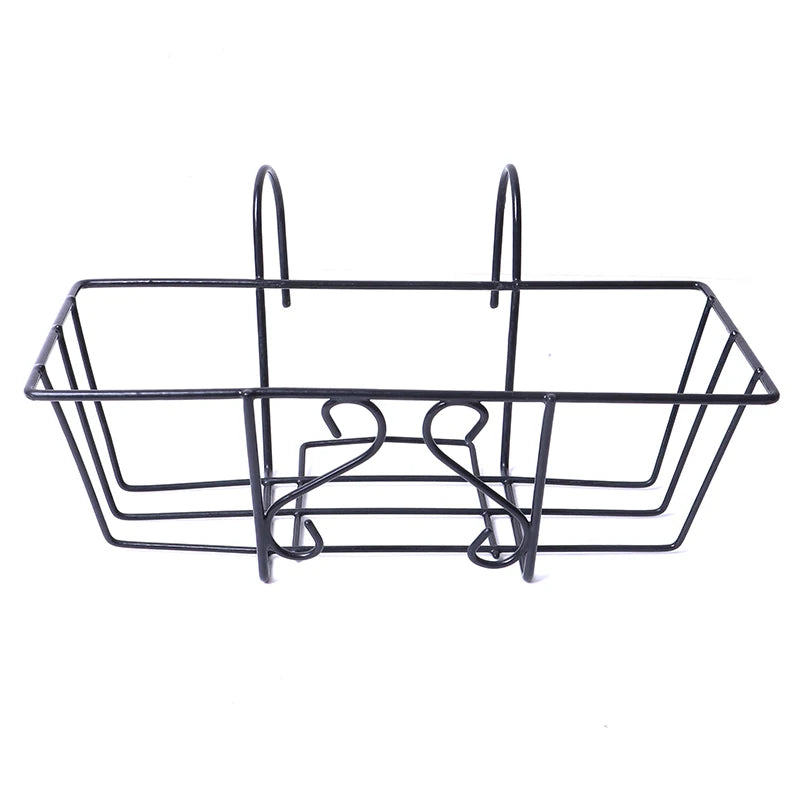 Hanging Metal Wire Basket with Hooks for Balcony or Wall Grid