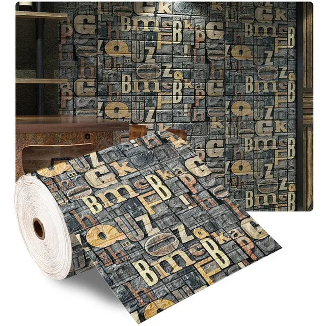 3D Foam Brick Wall Panels – Peel-and-Stick Accent Wallpaper for Living Room, Bedroom, or TV Area