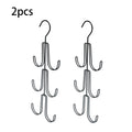 Multi-Hook Metal Closet Hanger for Purses, Belts & Accessories