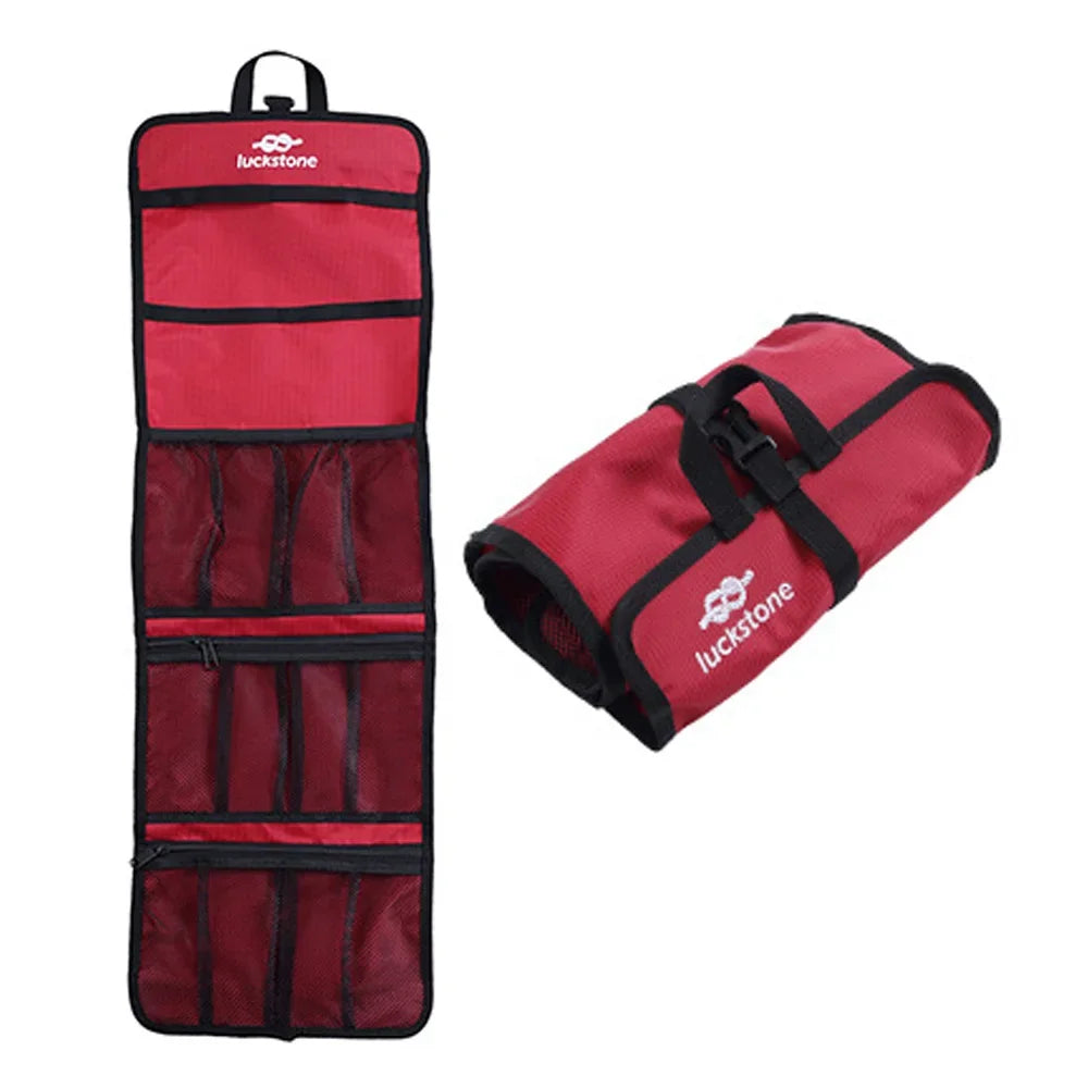 Foldable Climbing Gear Organizer Roll for Carabiners and Tools