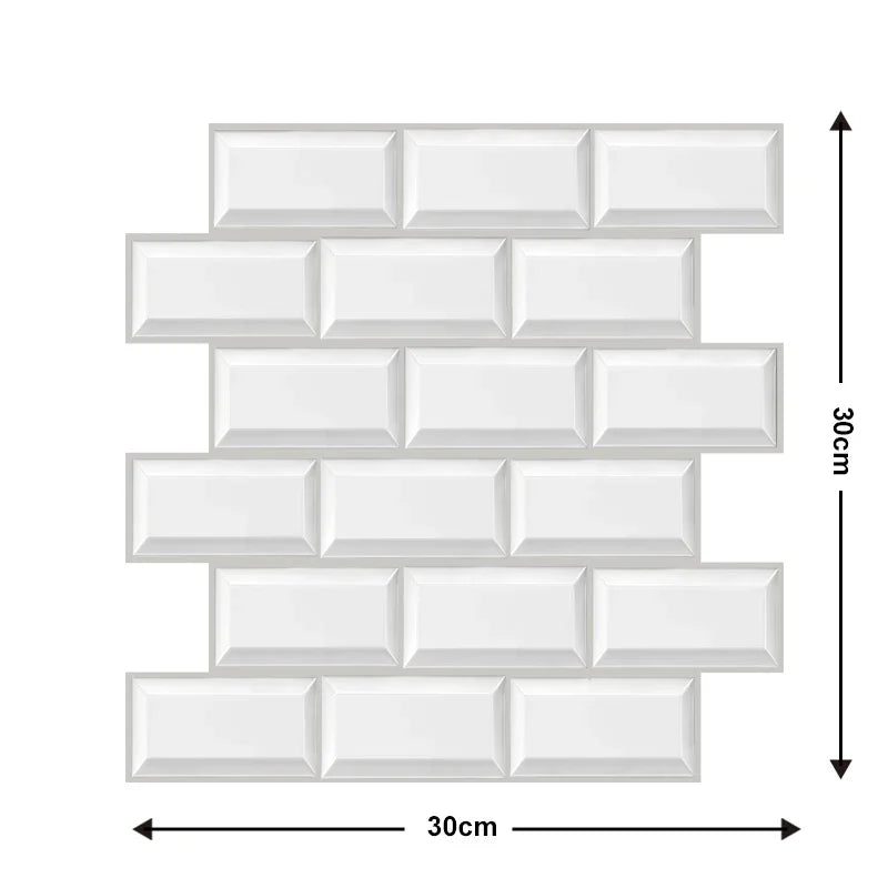 3D Brick-Pattern Self-Adhesive Wall Panels, Set of 10