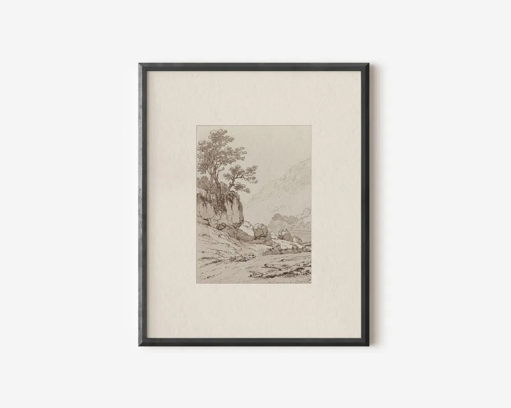 Elowen Neutral Landscape Canvas Art Print