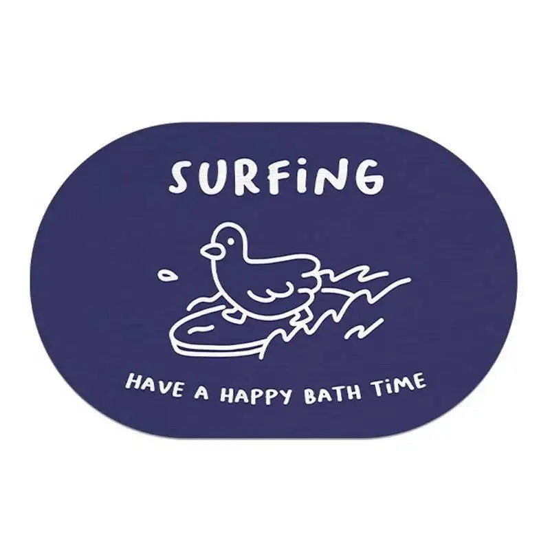 Duck Pattern Non-Slip Diatomite Bath Mat