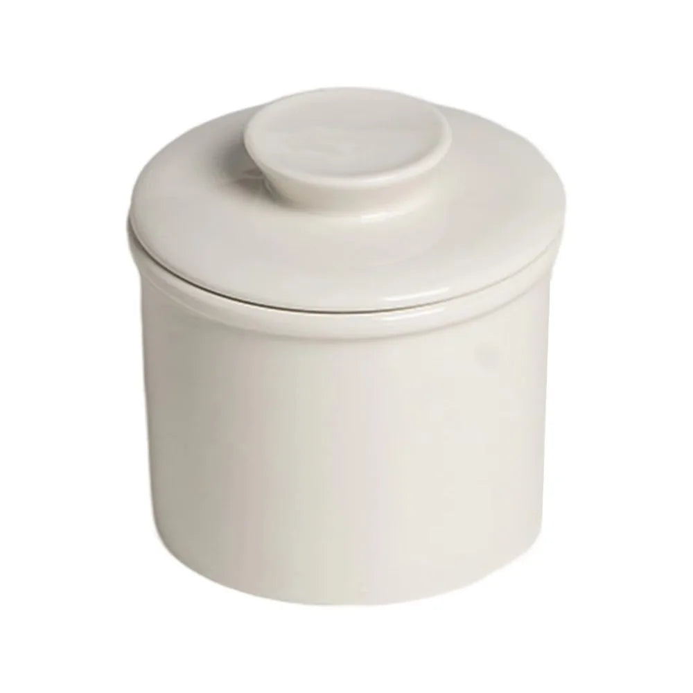 Solid Color Ceramic French Butter Crock with Lid