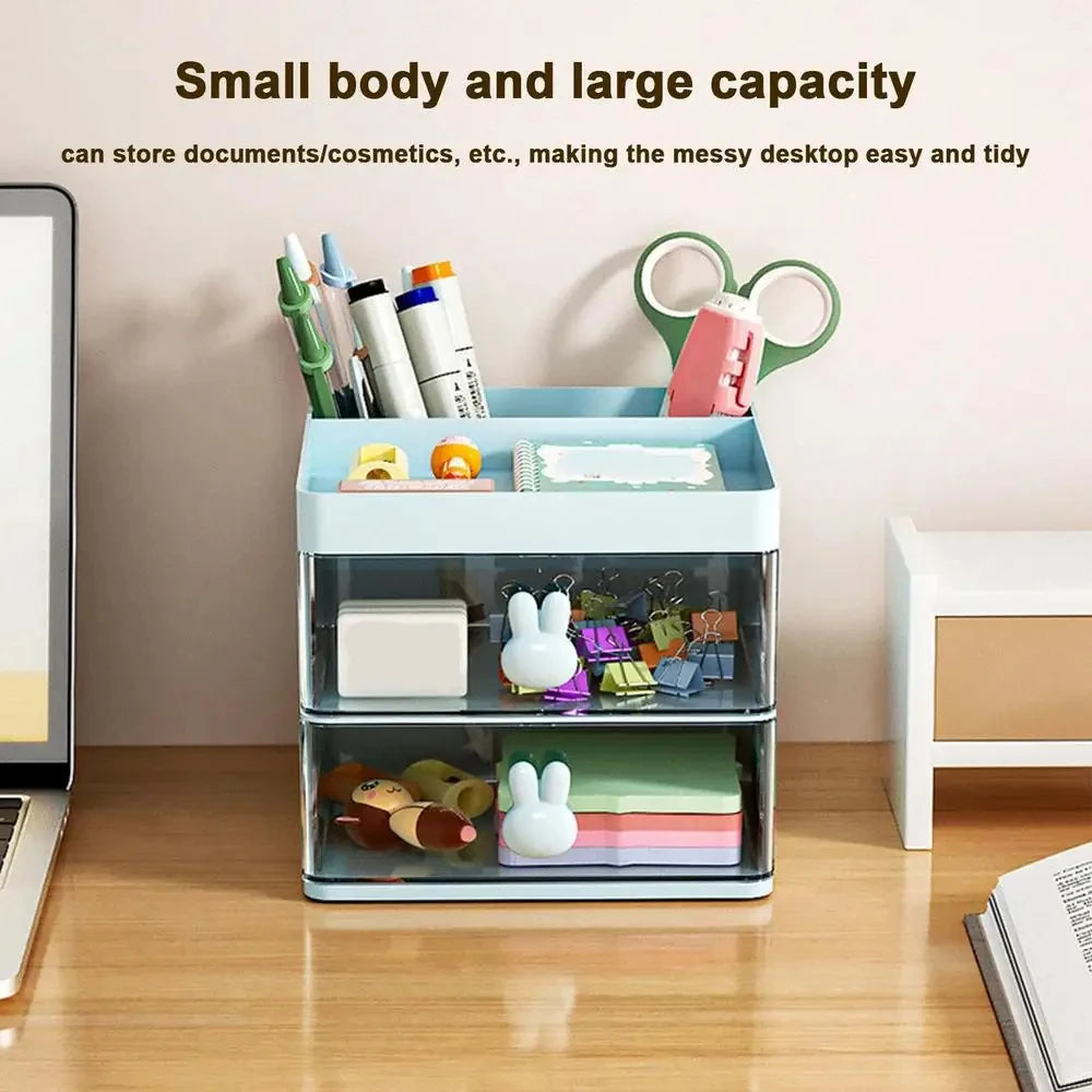Small Desk Organizer with Drawers for Home Office or Vanity