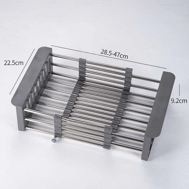Triangular Roll-Up Sink Drying Rack for Kitchen Corners