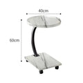 Eden Modern Rolling Side Table with Storage Shelf