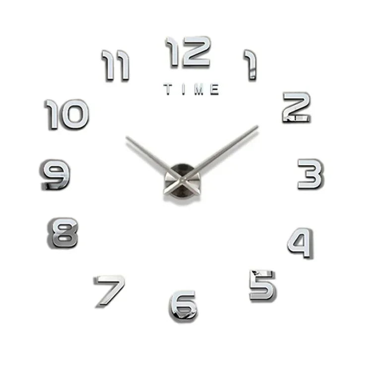 Modena Frameless 3D Wall Clock, Acrylic, 40cm