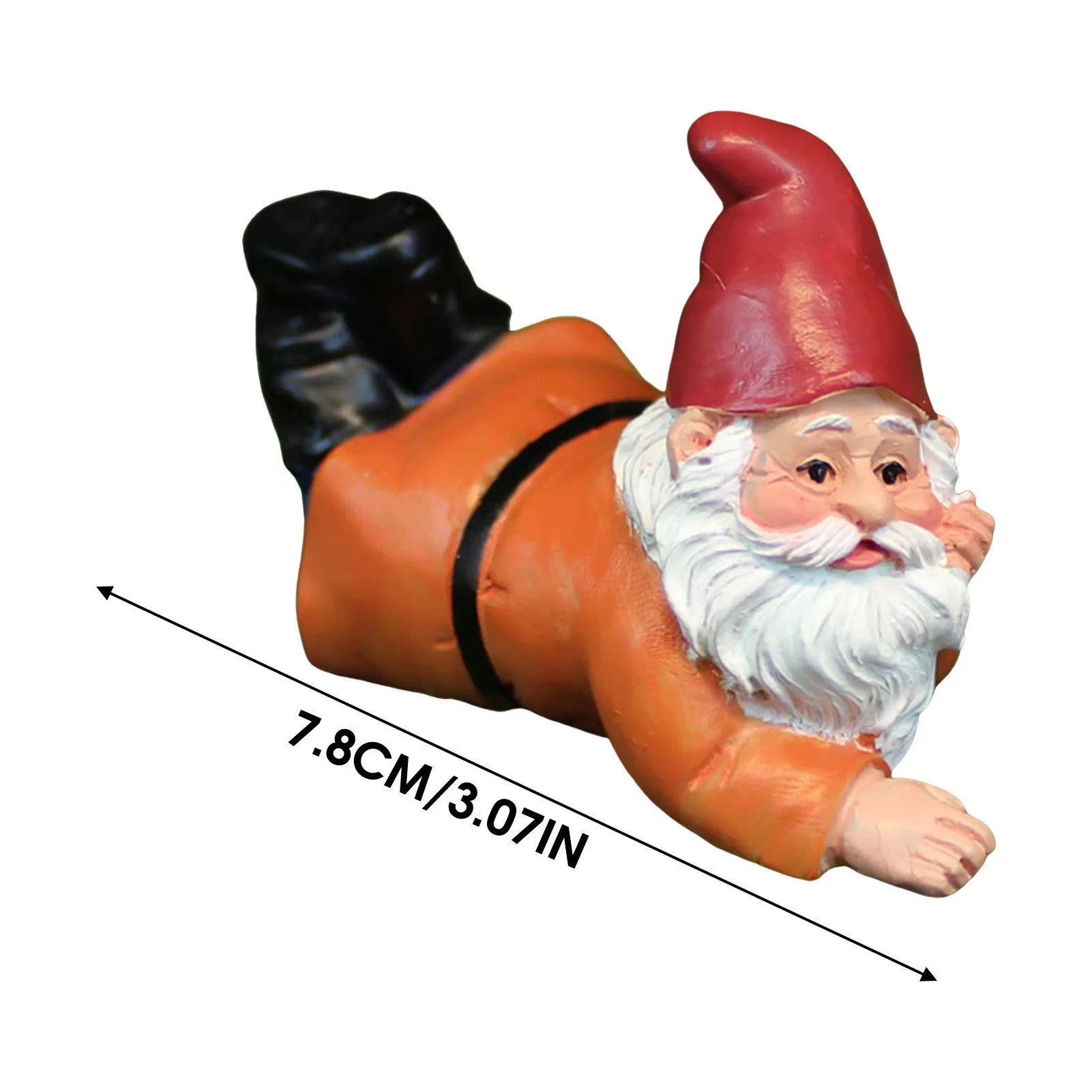 Mini Resin Garden Gnome Statue for Patio or Indoor Decor