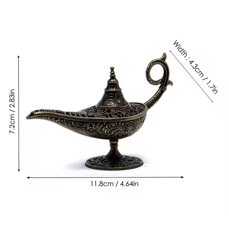Ornate Alloy Incense Burner Lamp – Home Scent Holder & Decor
