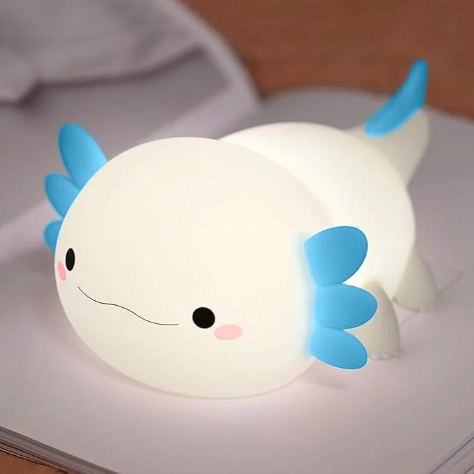 Willow Axolotl Silicone Night Light for Kids’ Rooms