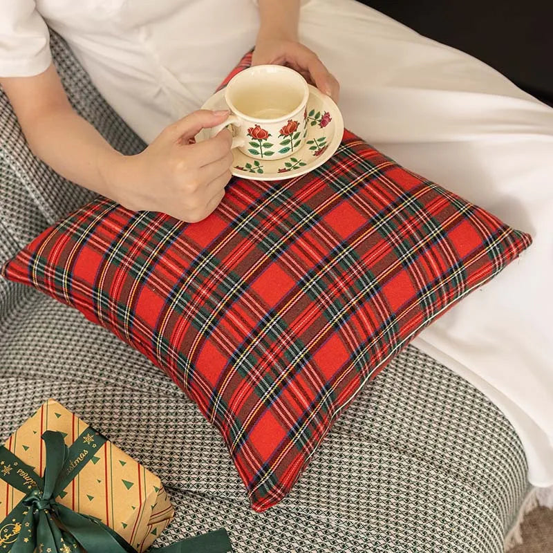 Scottish Tartan Plaid Throw Pillow Covers – Holiday & Cozy Home Decor