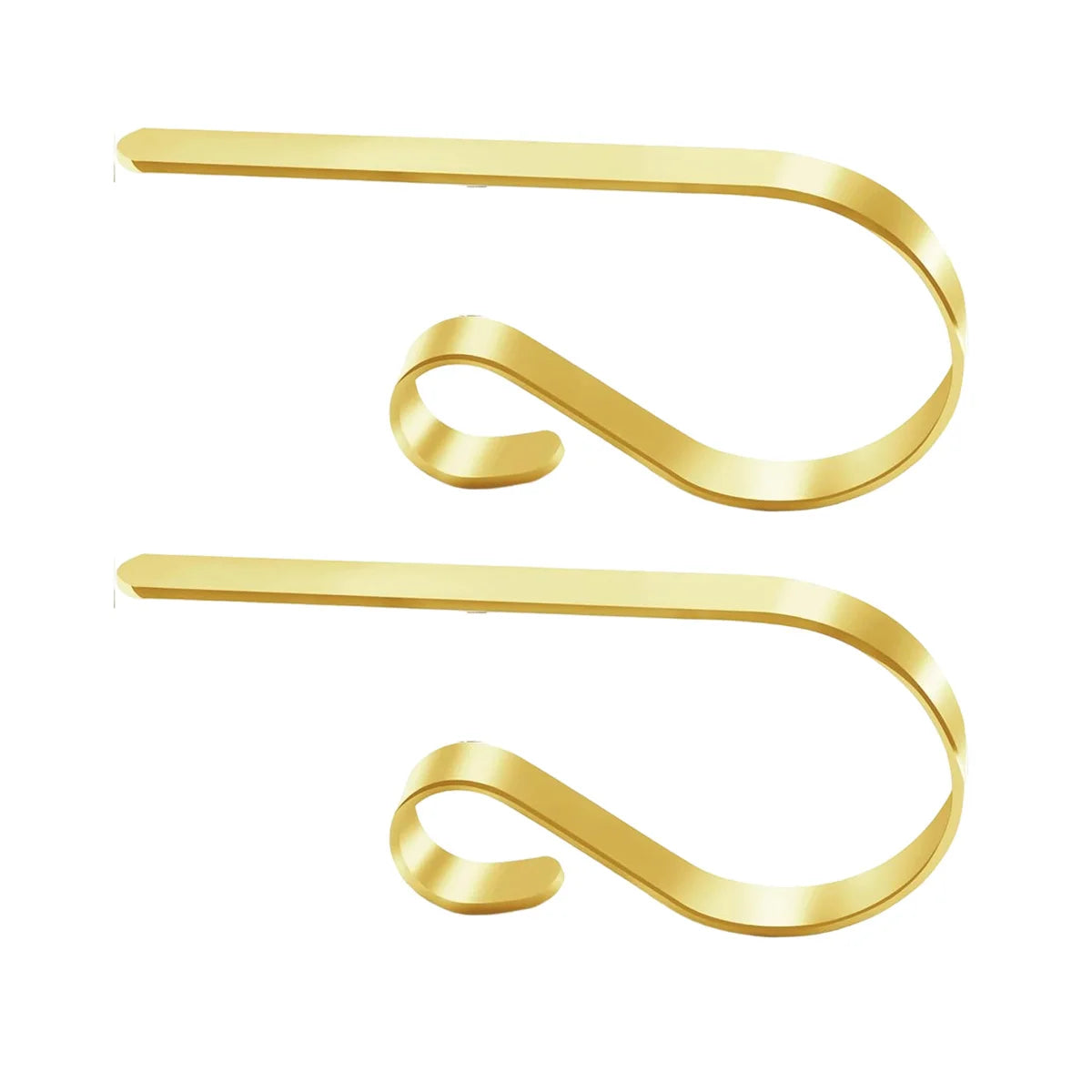 Adjustable Stainless Steel Stocking Holders for Mantel – 2 or 4 Pack in Black, Silver, or Gold