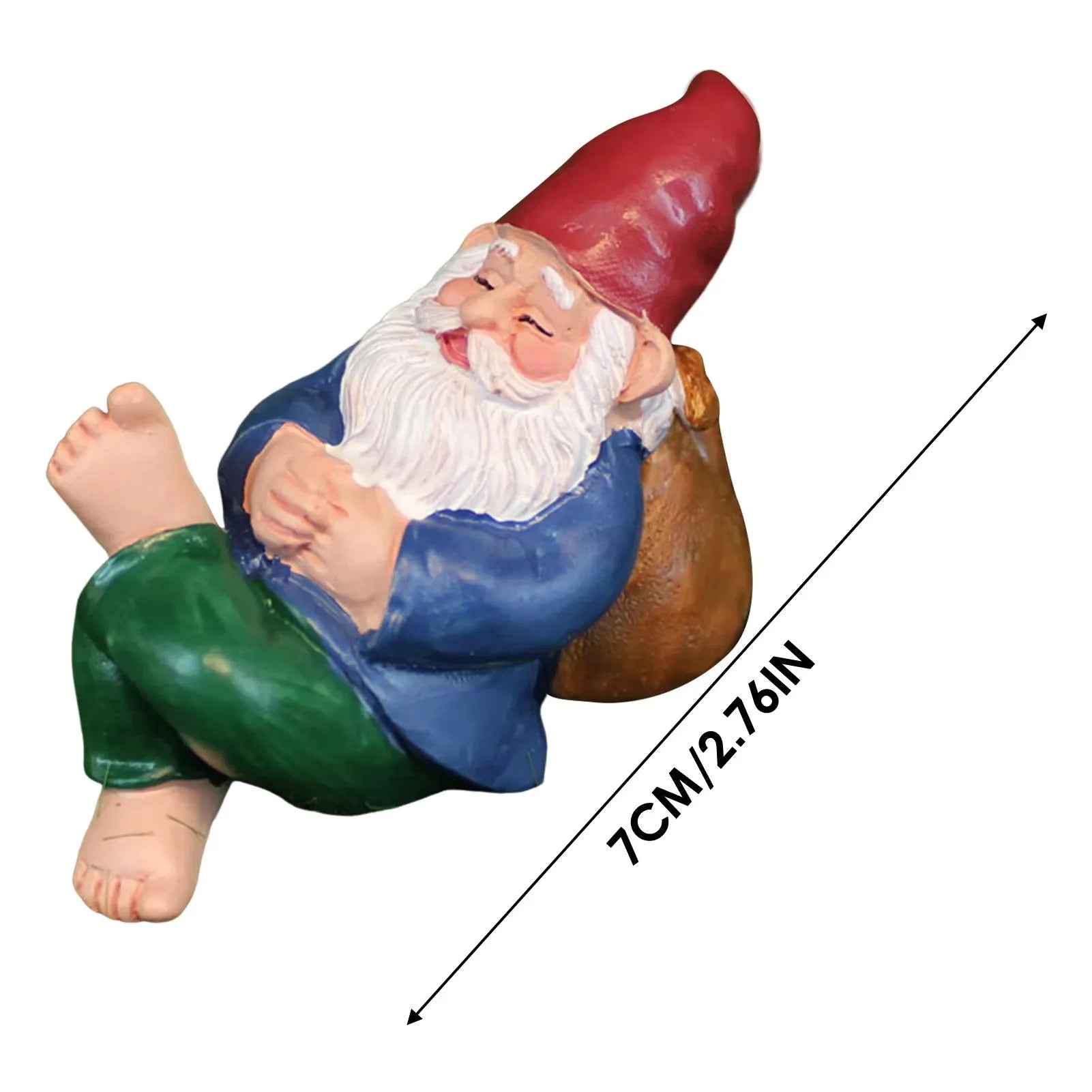 Mini Resin Garden Gnome Statue for Patio or Indoor Decor