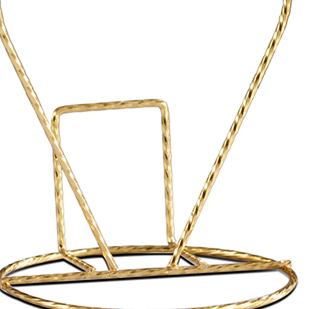 Heart-Shaped Metal Mug Holder Stand for 2 Mugs or Glasses – Silver & Gold Kitchen Countertop Drying Organizer