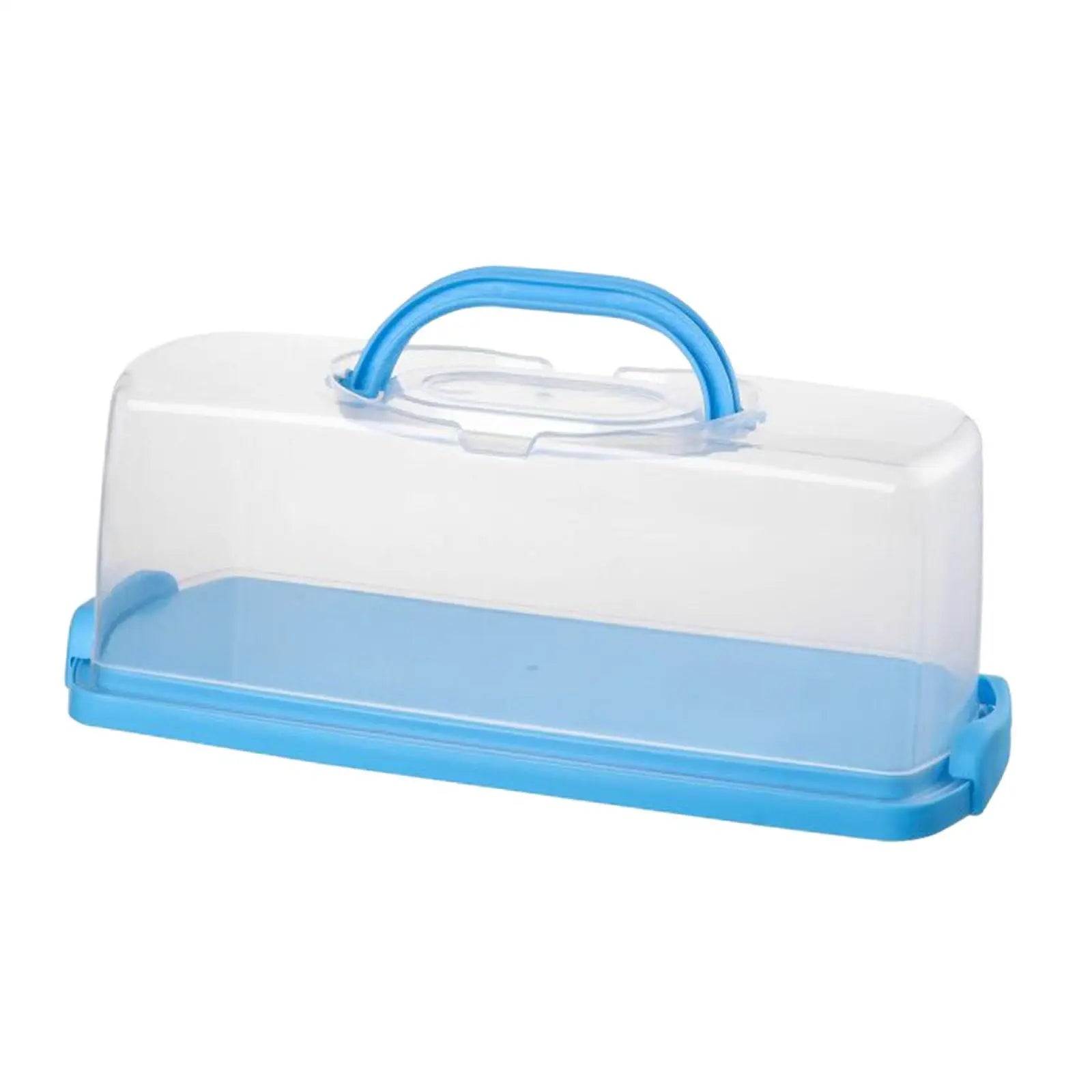 Rectangular Bread Box with Handle and Clear Lid