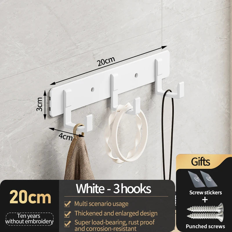 Aluminum Wall Hooks for Entryway, Closet, or Bathroom Organization