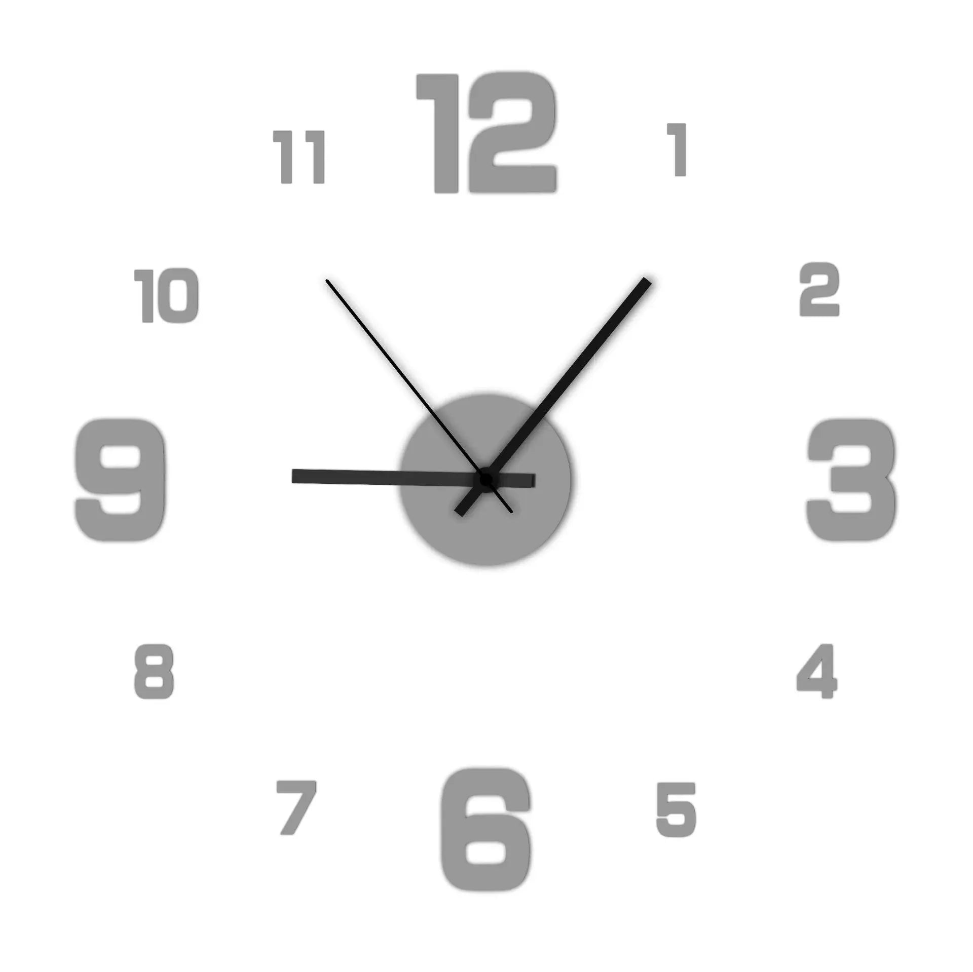 Marlow Frameless DIY Wall Clock – Modern Acrylic Living Room Decor