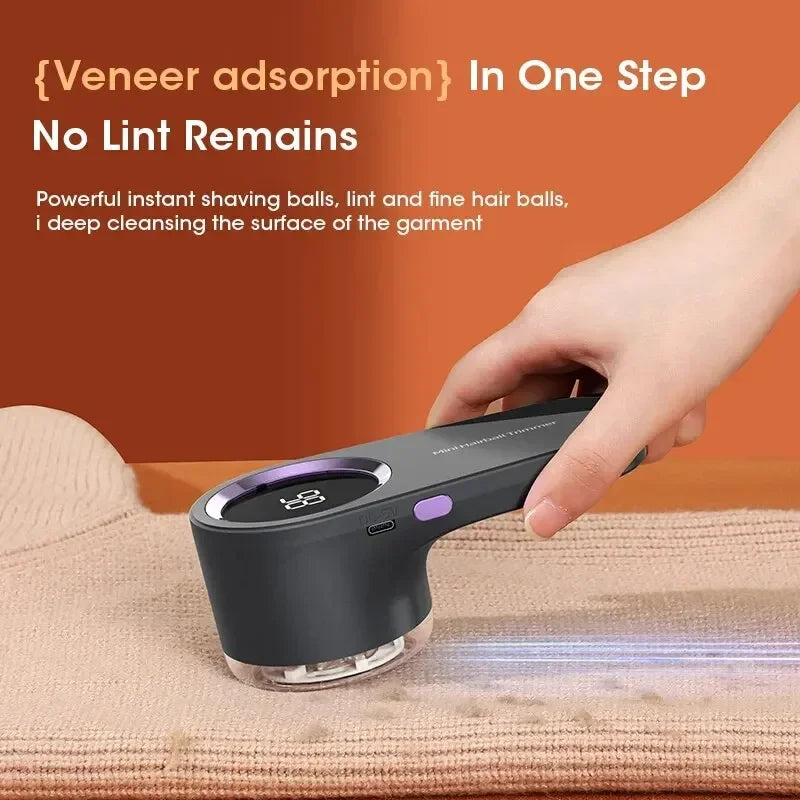 USB Rechargeable Fabric Lint Remover with Digital Display