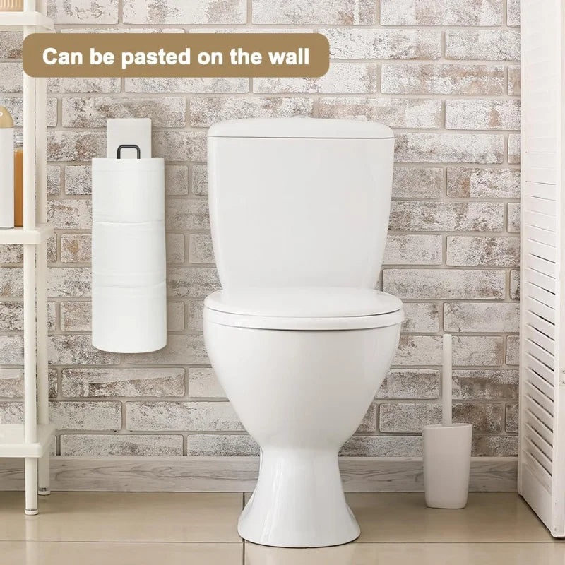 Over-the-Tank Toilet Paper Holder with Storage, Metal, Black or Gold