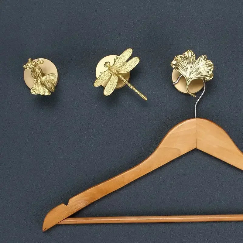Alder Brass Animal & Botanical Wall Hook