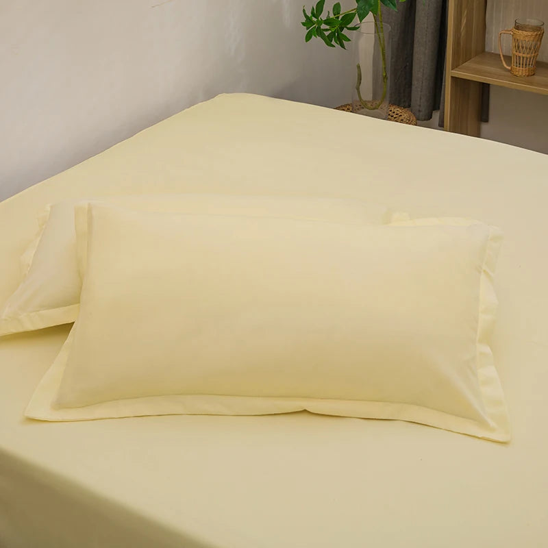 Classic Solid Color Pillowcase Set – Cotton Blend, 2-Pack