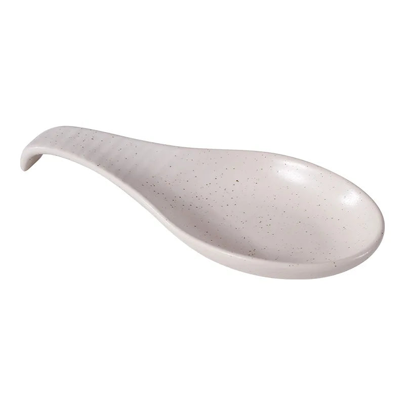 Speckled Ceramic Spoon Rest for Kitchen Counter