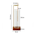 Glass & Wood Incense Holder with Ash Catcher for Home or Desk