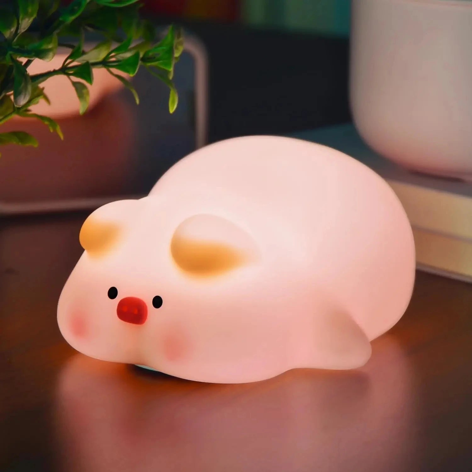Piggy & Bunny Silicone Night Light for Nursery or Bedroom