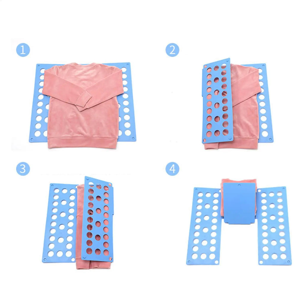 Foldable Clothes Folding Board for Fast T-Shirt & Laundry Organization – Plastic, Multi-Color, Space-Saving