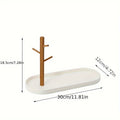 Entryway Key and Jewelry Tray with Wooden Tree Organizer