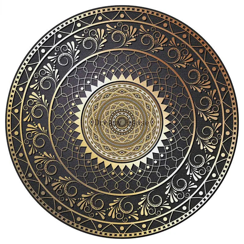 Adara Vintage Round Persian-Style Rug for Living Room or Bedroom