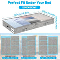 Rolling Underbed Storage Bin with Clear Lid for Clothes & Blankets
