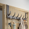 Metal Over-the-Door Hook Rack for Coats, Bags & Towels