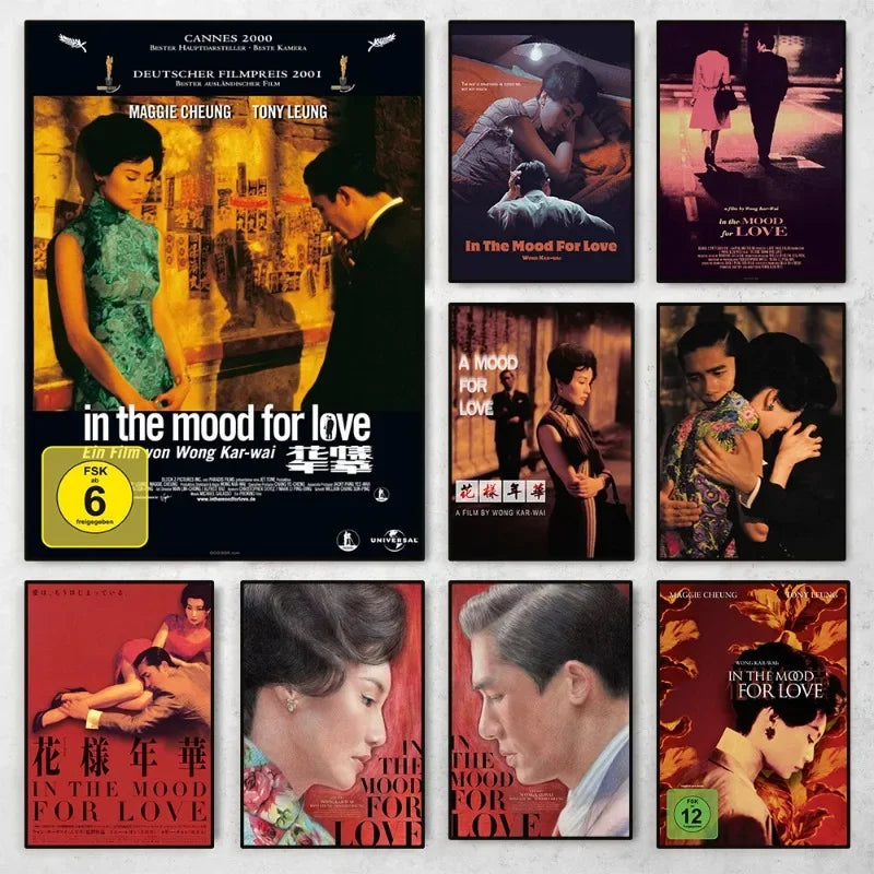 Assorted In the Mood for Love movie poster designs for wall art display