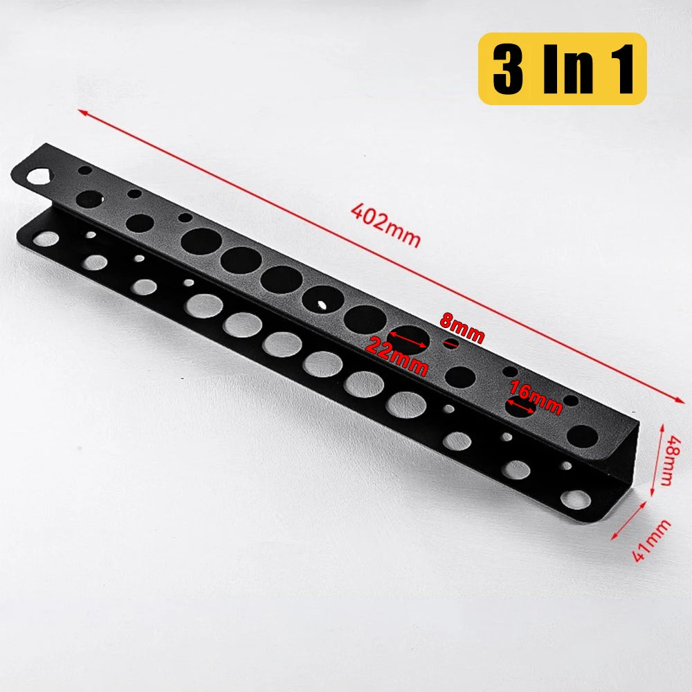Metal Wall-Mounted Tool Rack for Screwdrivers & Pliers – Garage Organizer