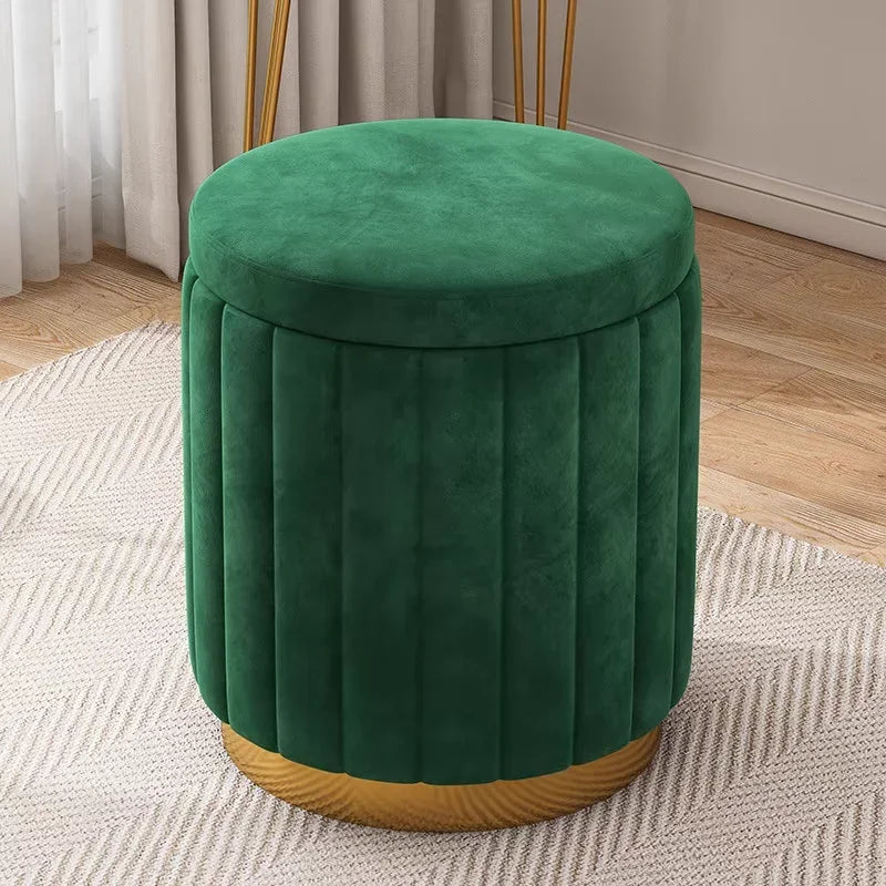 Marais Round Storage Ottoman Stool