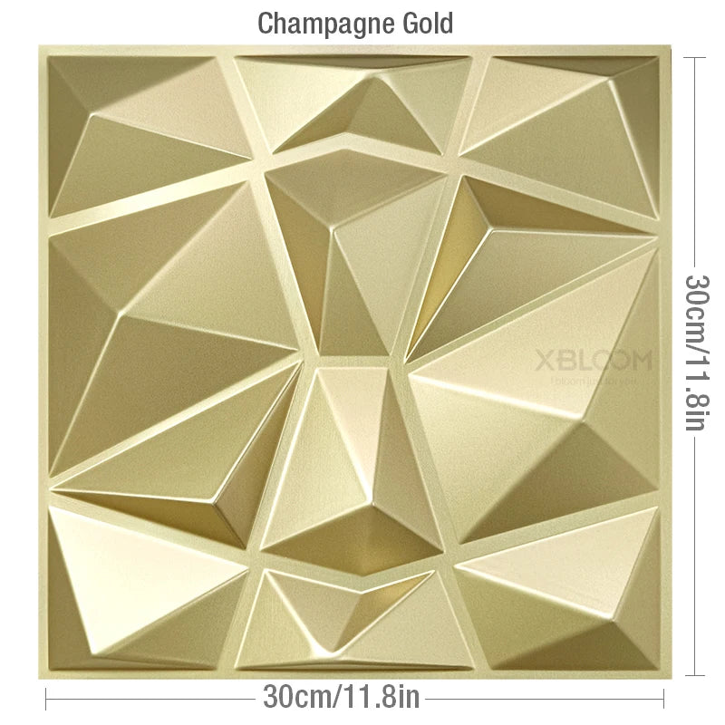Facet 3D Geometric Wall Panel, 30x30cm