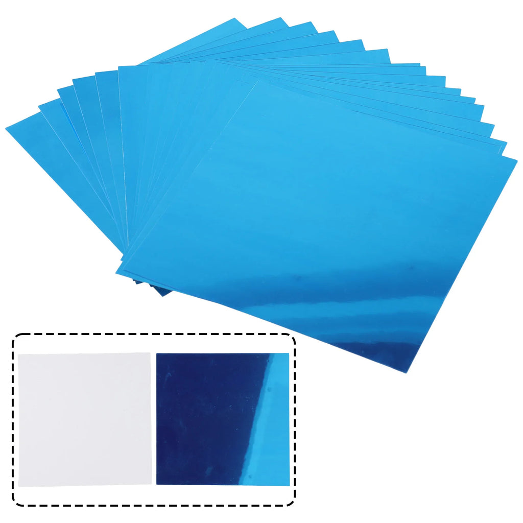 16-Piece Self-Adhesive Acrylic Mirror Tile Set, 15cm Square