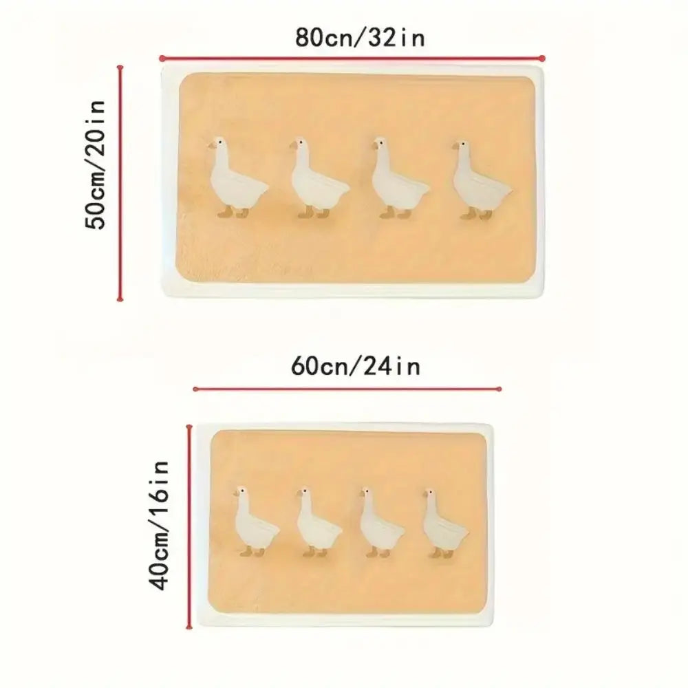 Willow Lane Duck Pattern Bath Mat – Soft & Non-Slip Bathroom Rug
