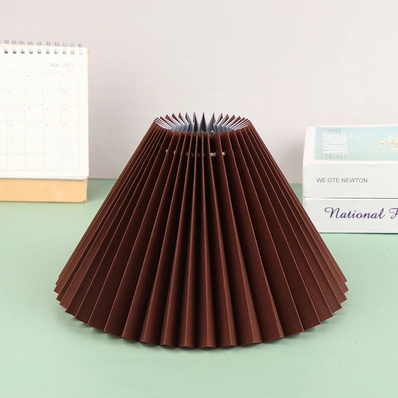 Mori Pleated Fabric Lampshade – Cone Light Cover for Table or Floor Lamps