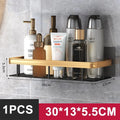 Wall-Mounted Aluminum Organizer Shelf (Adhesive, No-Drill)