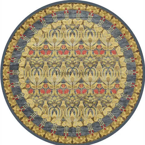 Adara Vintage Round Persian-Style Rug for Living Room or Bedroom