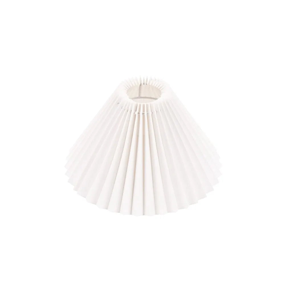 Eloise Pleated Cloth Lampshade – Modern Cone Light Cover