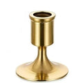 Marlow Brushed Metal Taper Candle Holders with Velvet Pad for Dining Table & Cozy Home Decor – Gold or Black