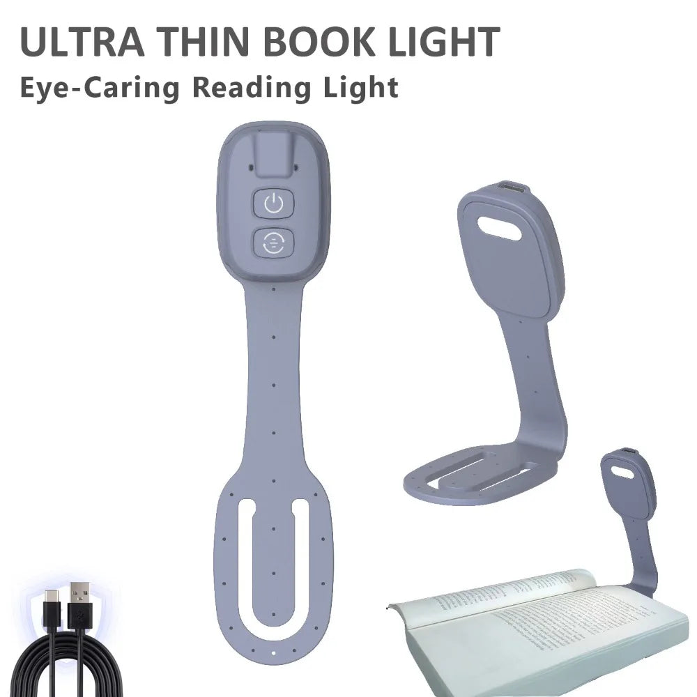 Slim Clip-On Rechargeable Book Light & Bookmark