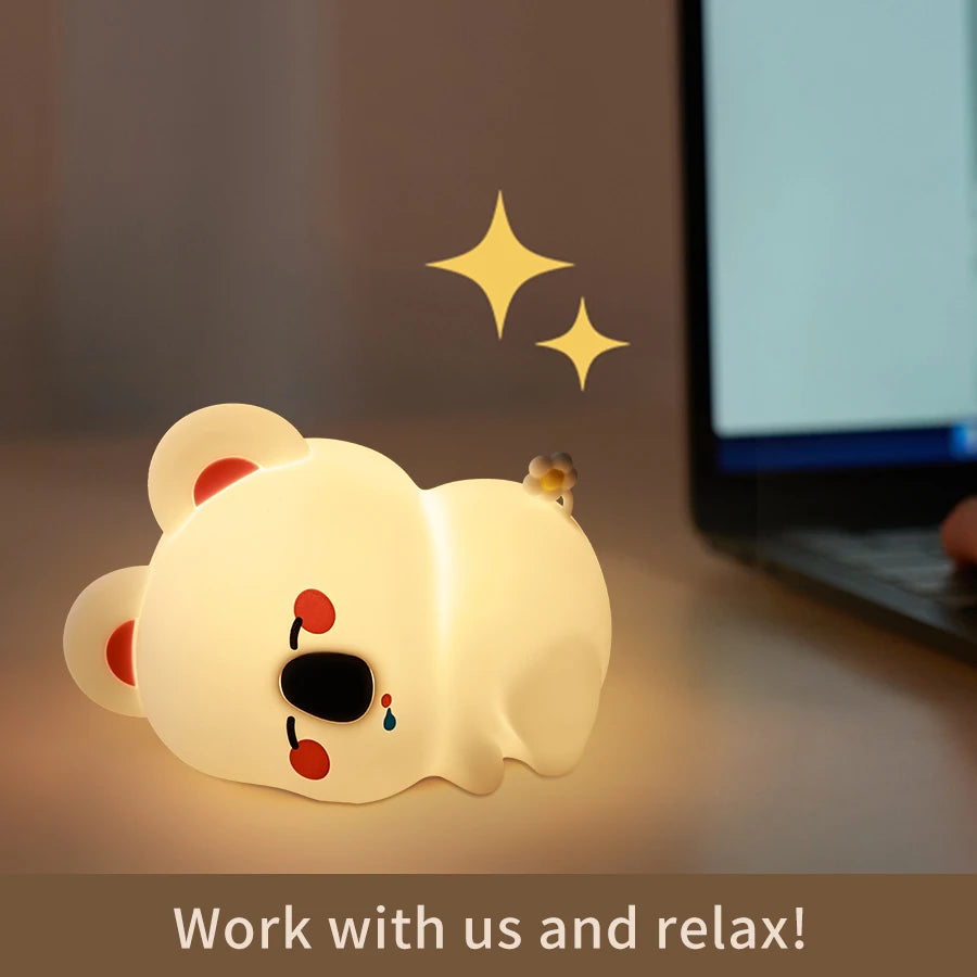 Willow Animal Silicone Night Light for Nursery & Kids’ Bedside