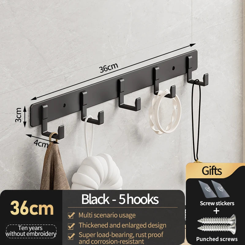 Aluminum Wall Hooks for Entryway, Closet, or Bathroom Organization