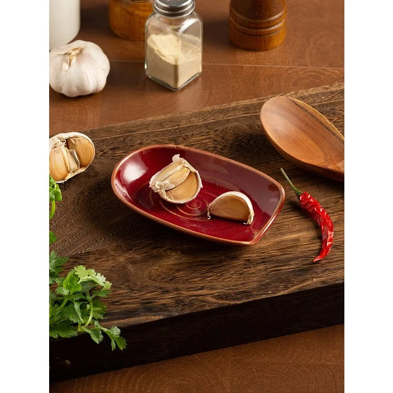 Vintage-Style Ceramic Spoon Rest for Kitchen Counters in Multiple Colors
