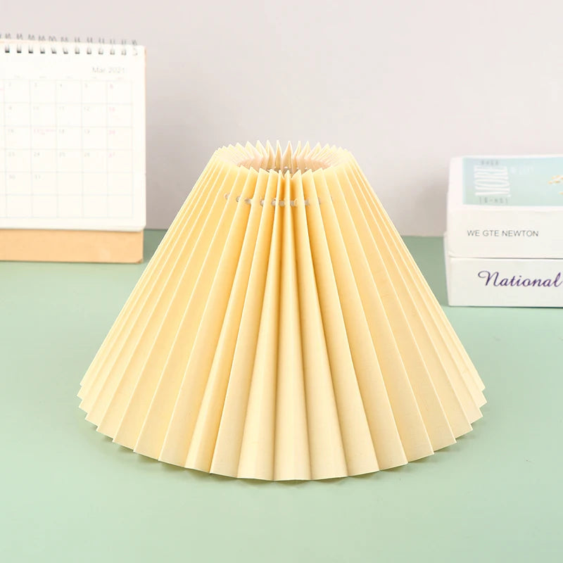 Mori Pleated Fabric Lampshade – Cone Light Cover for Table or Floor Lamps